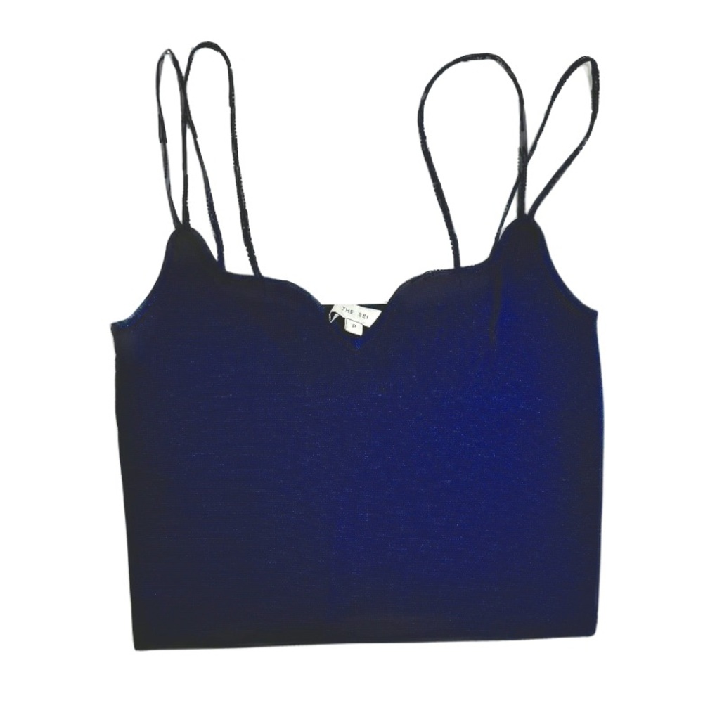 The Sei Curved Knit Top in Abyss